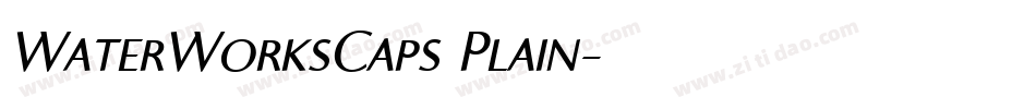 WaterWorksCaps Plain字体转换